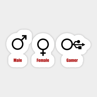 Male Female Gamer Sticker